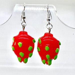 Dragon Fruit Earrings - Fruit Earrings - Food Earrings - Quirky Earrings